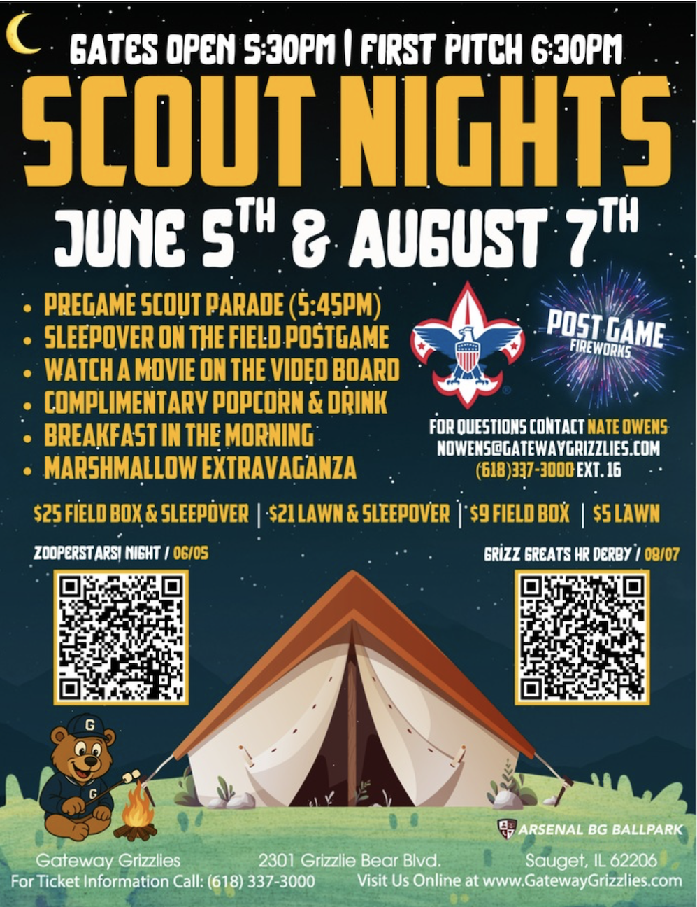SCOUT NIGHT @ ARSENAL BG BALLPARK