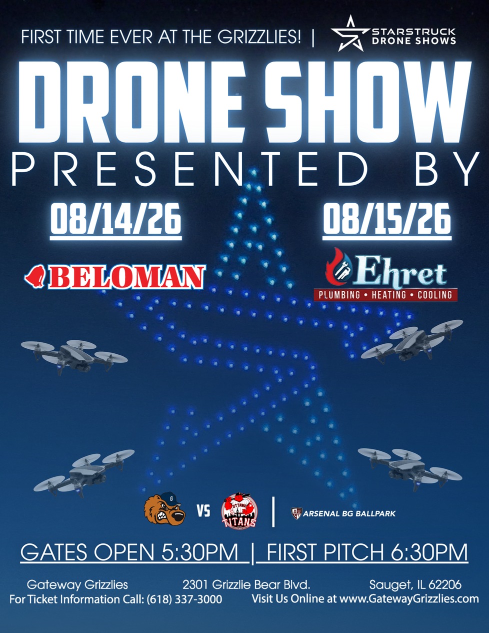 DRONE SHOW NIGHTS @ Arsenal BG Ballpark